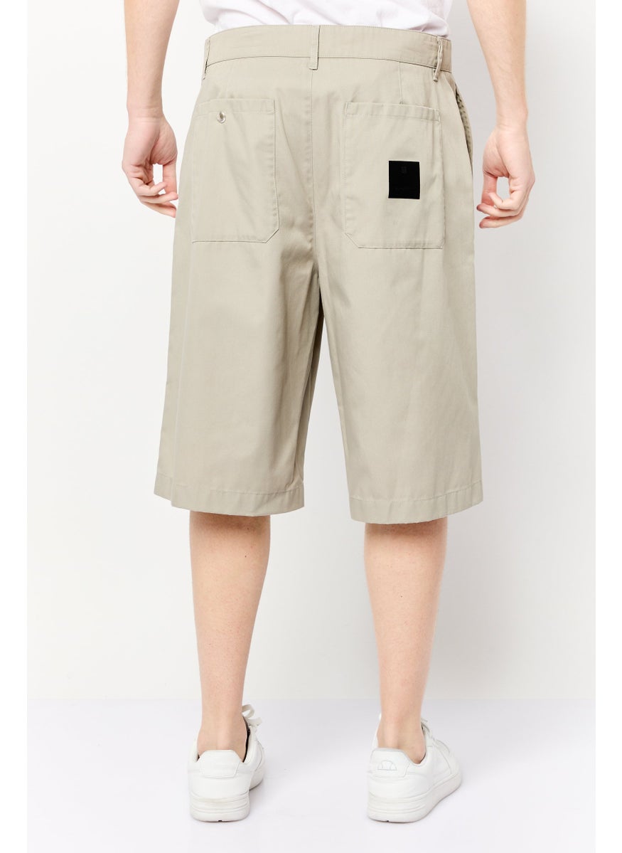 Men Solid Chino Shorts, Grey