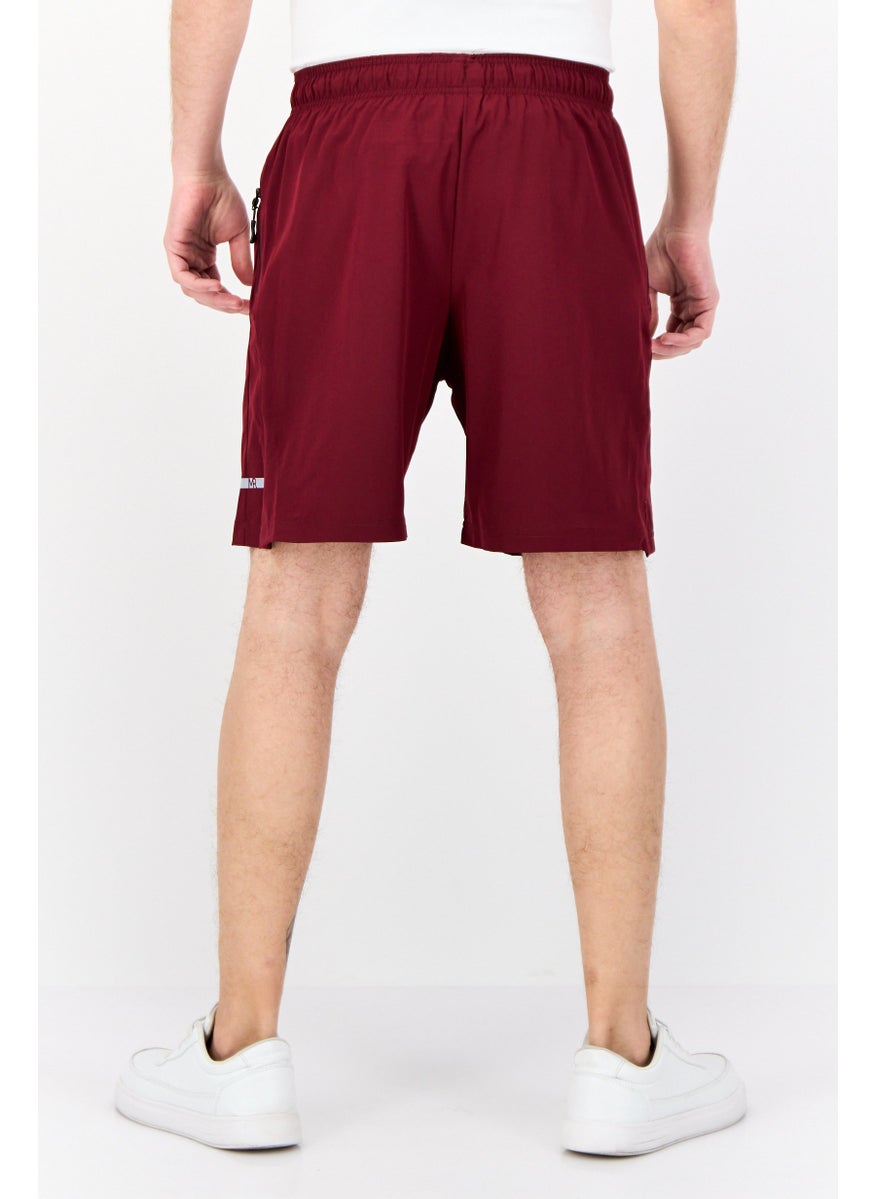 Men 7 Inseam Sportswear Fit Outdoor Shorts, Maroon