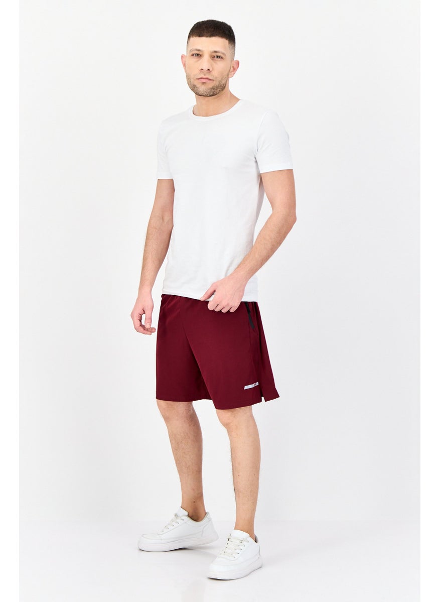 Men 7 Inseam Sportswear Fit Outdoor Shorts, Maroon