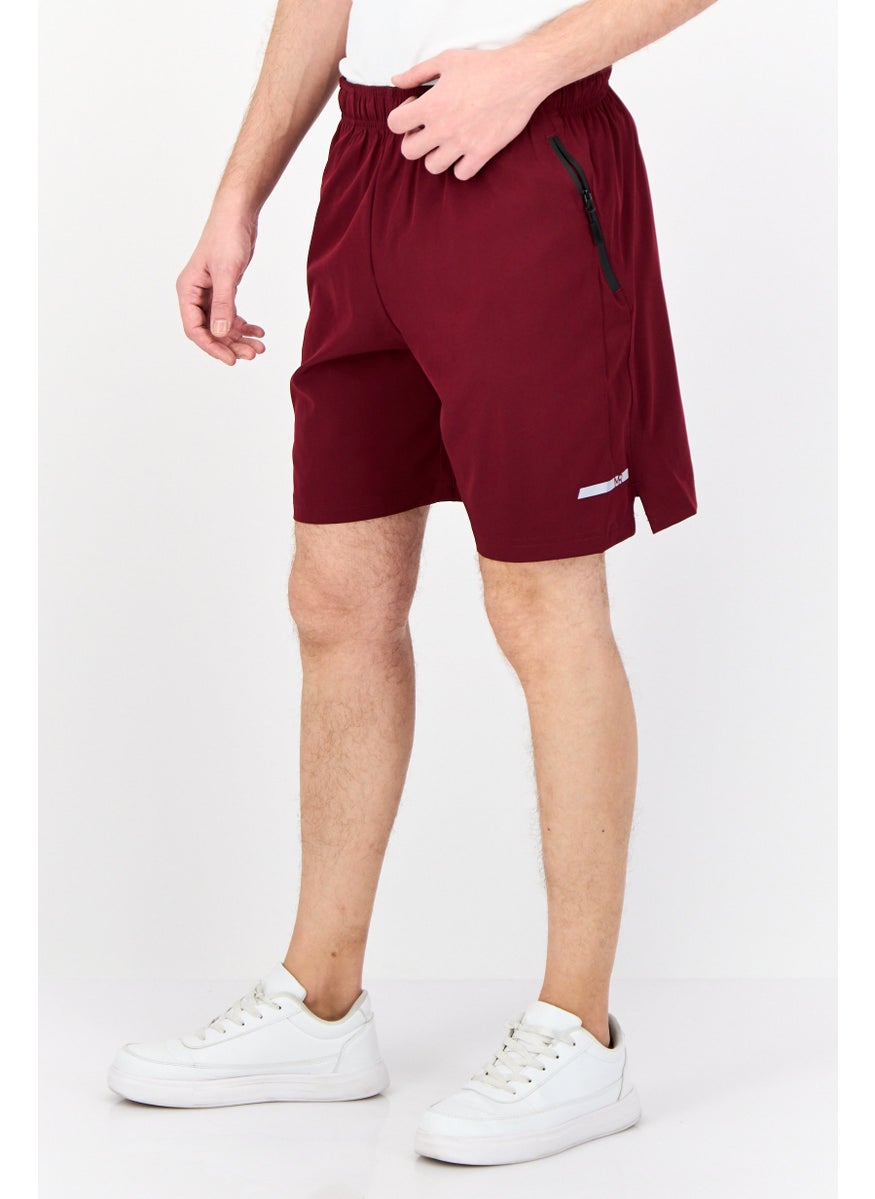 Men 7 Inseam Sportswear Fit Outdoor Shorts, Maroon
