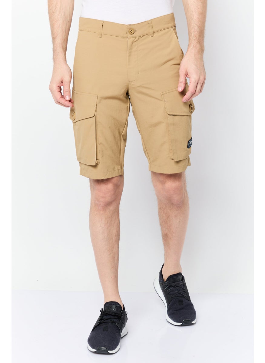 Men Sportswear Fit Training Cargo Short, Tan