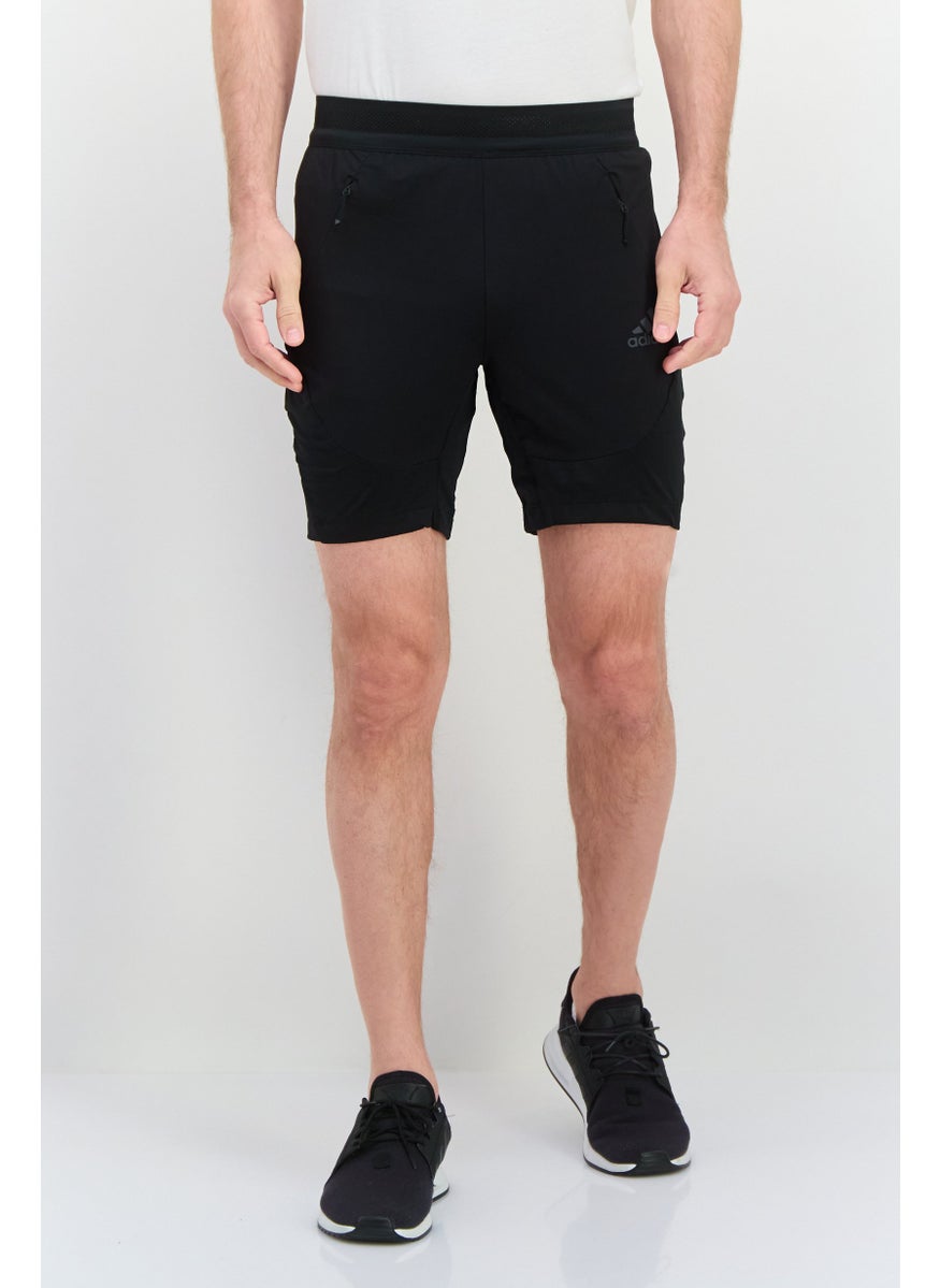 Men Sportswear Fit Outdoor Shorts, Black