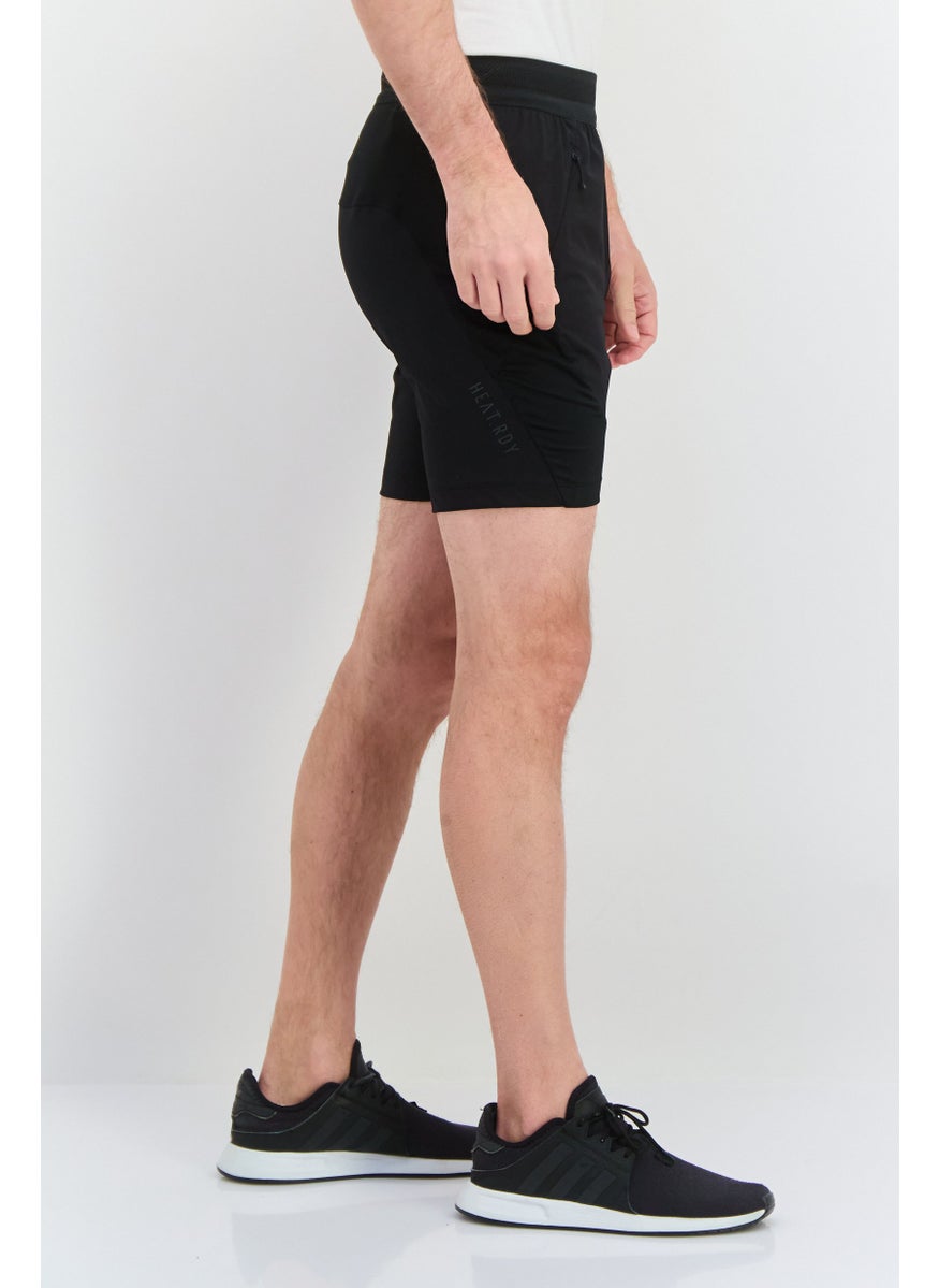 Men Sportswear Fit Outdoor Shorts, Black