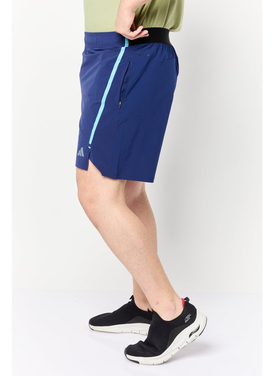 Men Regular Fit 7 Inseam Training Shorts, Navy