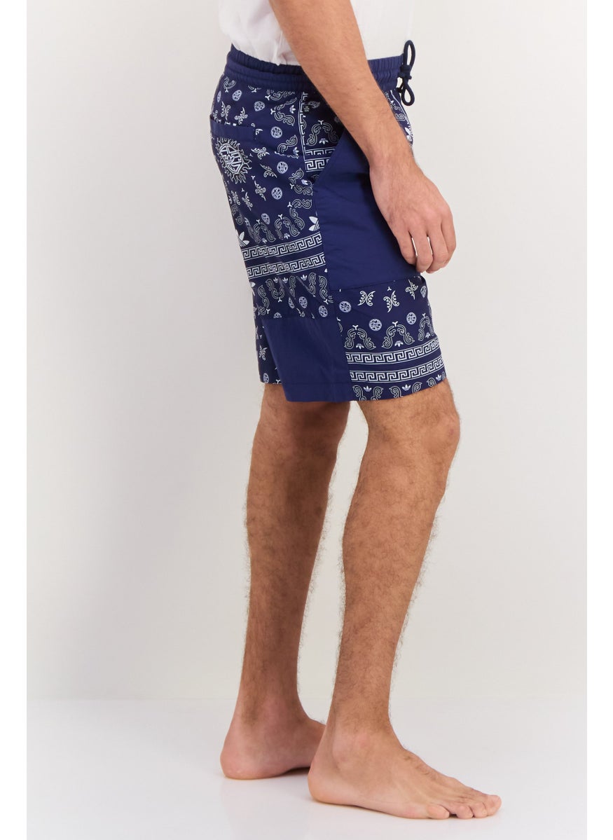 Men Sportswear Fit Training Toc Woven Shorts, Navy/White