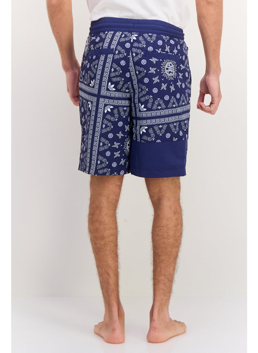 Men Sportswear Fit Training Toc Woven Shorts, Navy/White
