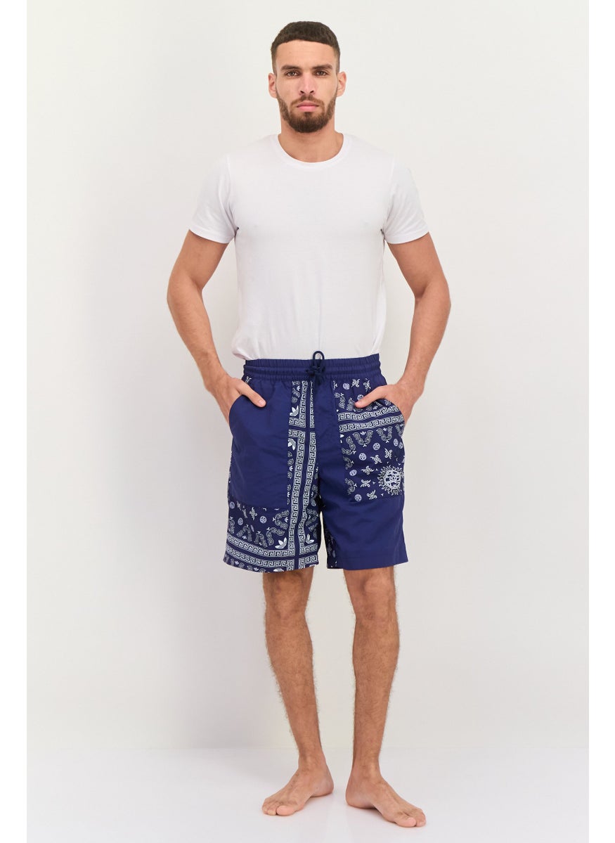 Men Sportswear Fit Training Toc Woven Shorts, Navy/White