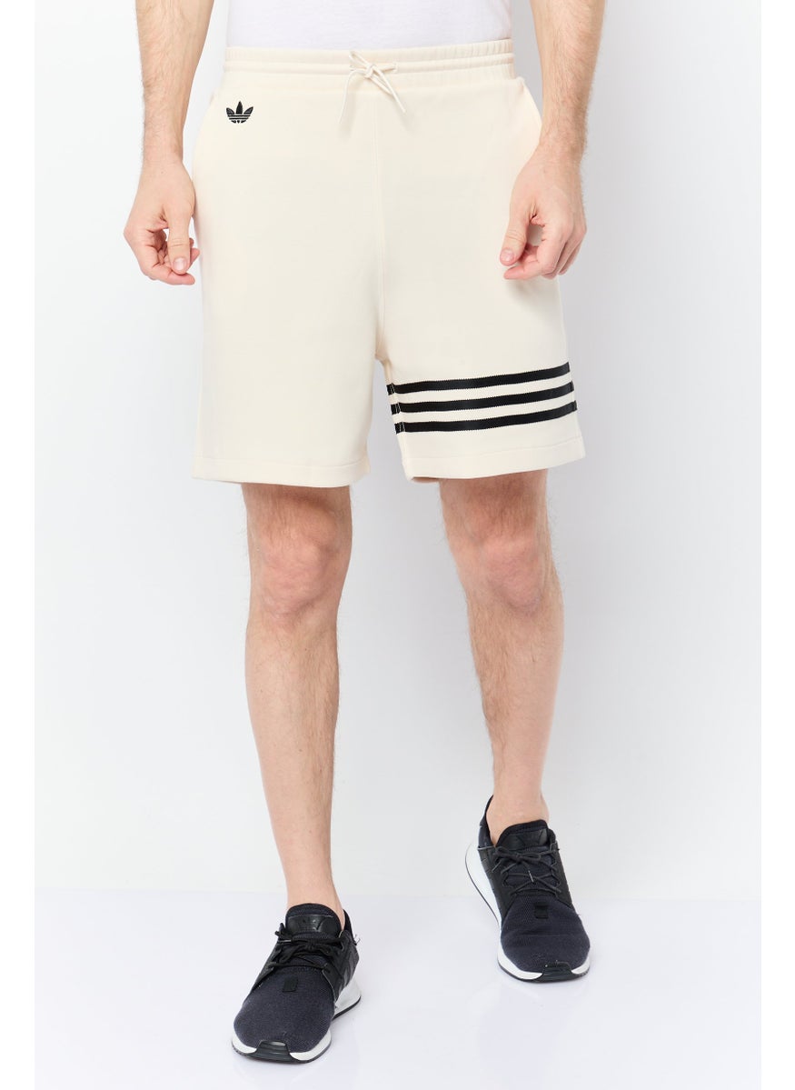 Men Sportswear Fit Drawstring Outdoor Short, Beige