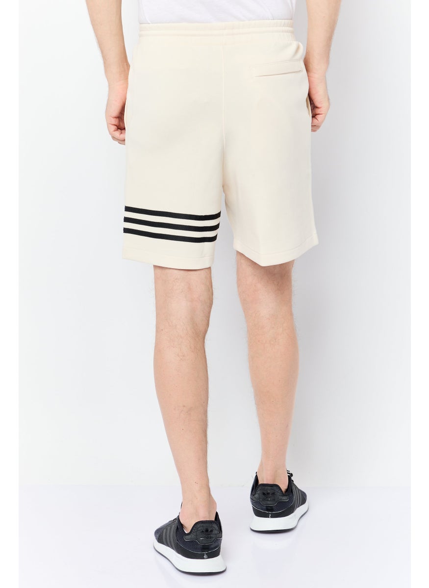 Men Sportswear Fit Drawstring Outdoor Short, Beige