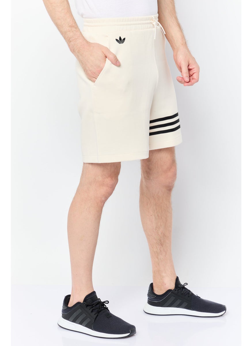 Men Sportswear Fit Drawstring Outdoor Short, Beige