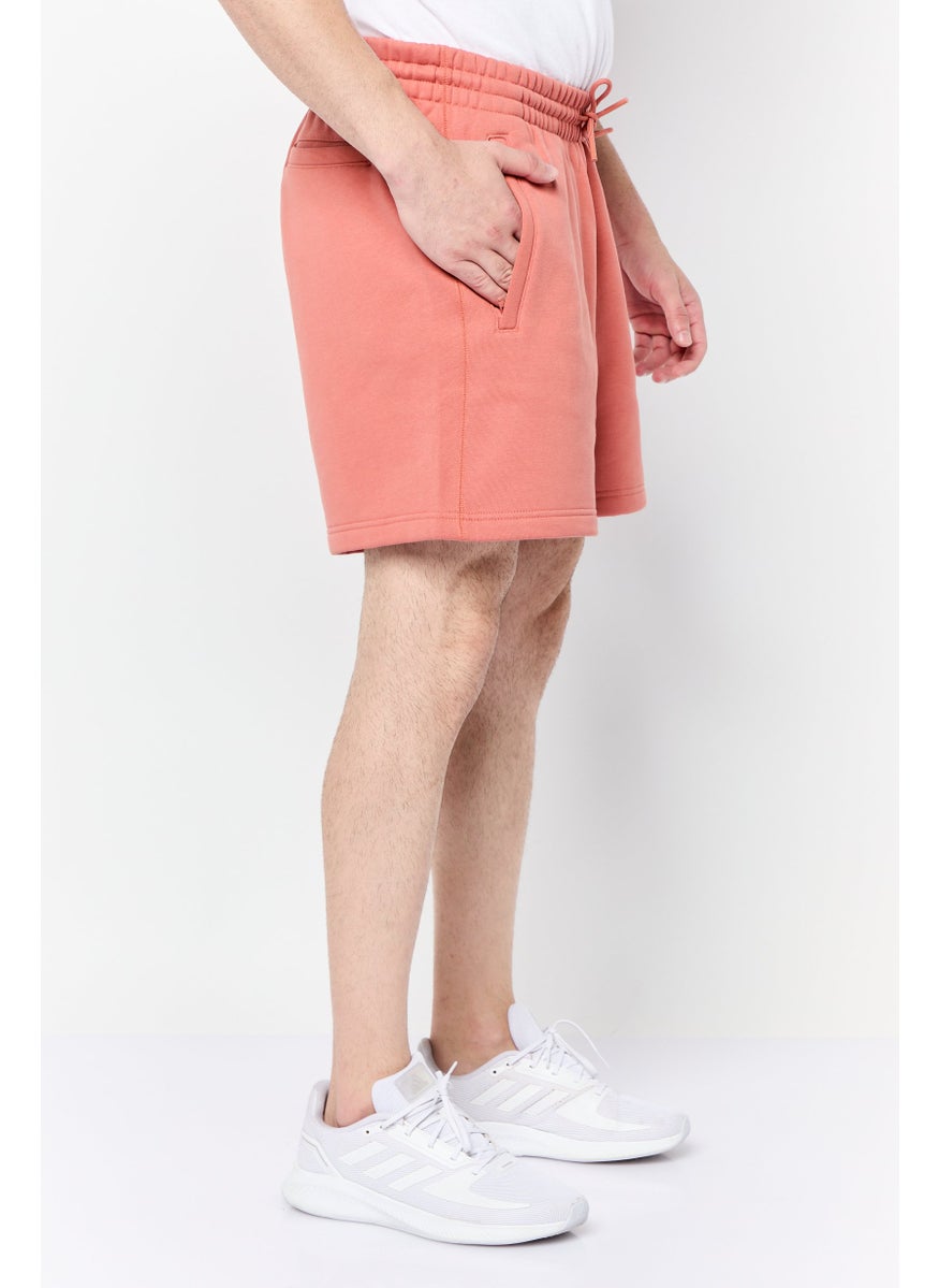 Men Sportswear Fit Brand Logo Outdoor Shorts, Rust