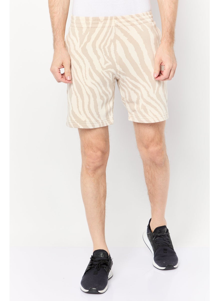 Men Sportswear Fit Outdoor Shorts, Beige