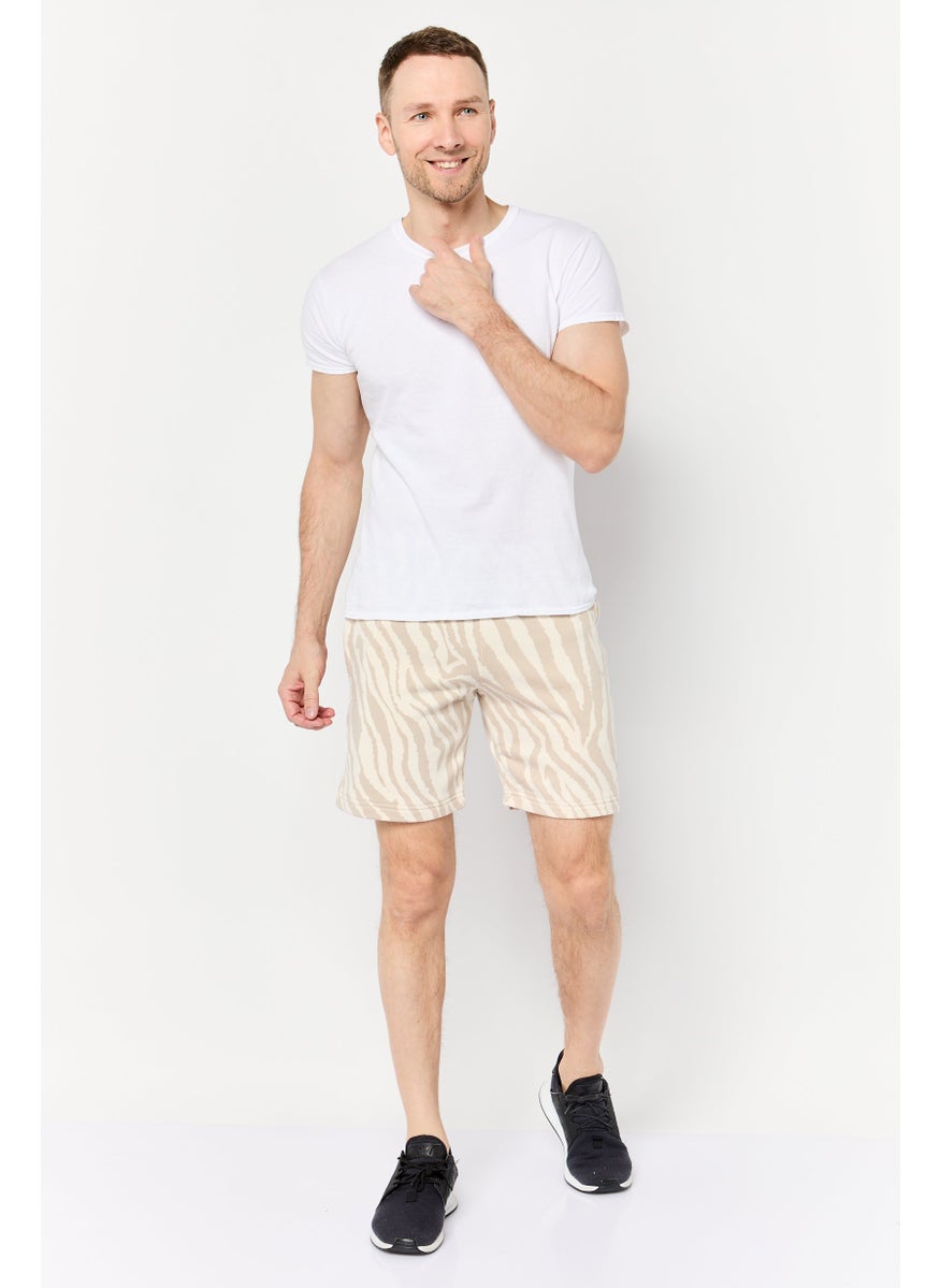 Men Sportswear Fit Outdoor Shorts, Beige