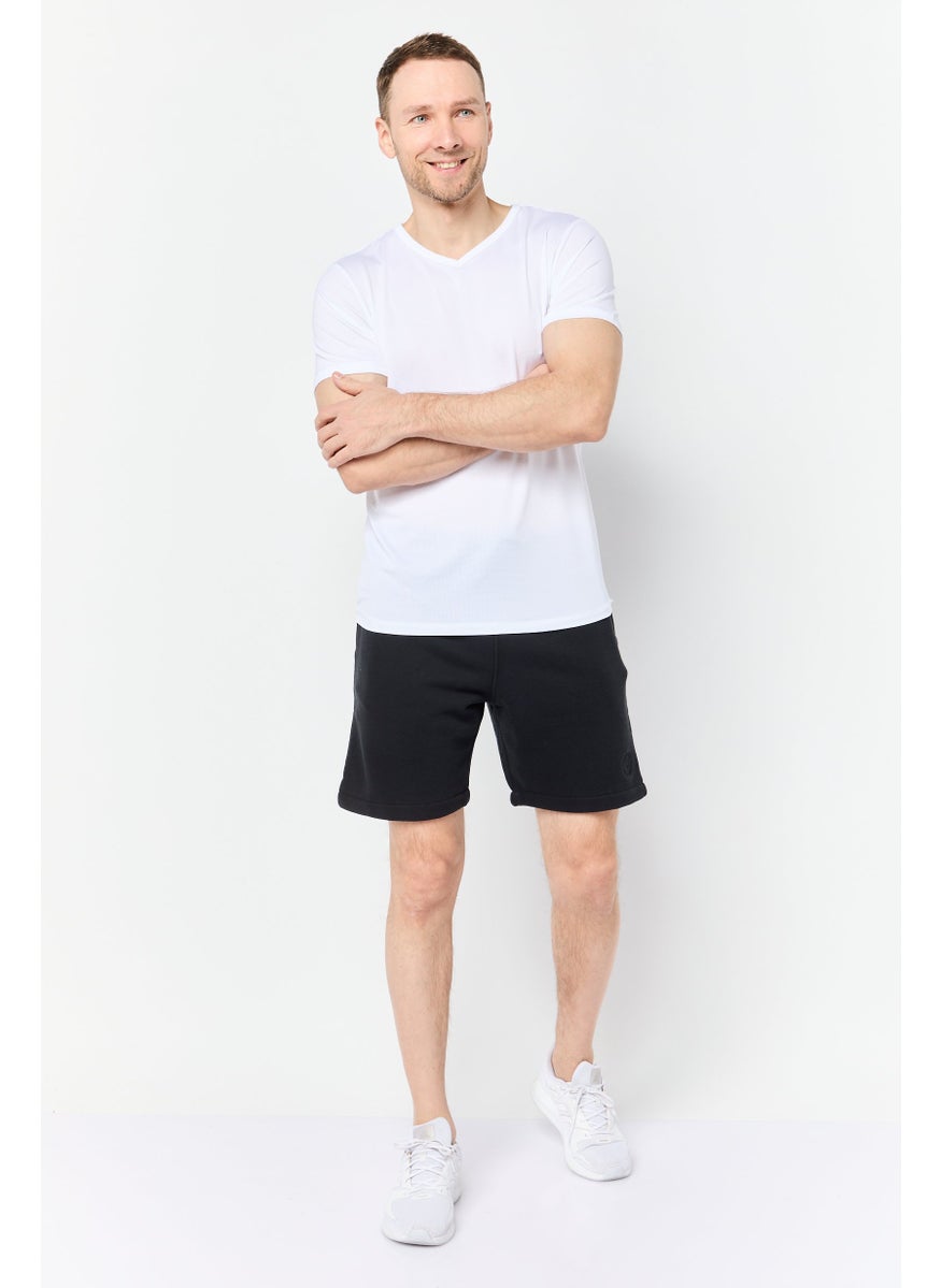 Men Plain Basic Shorts, Black