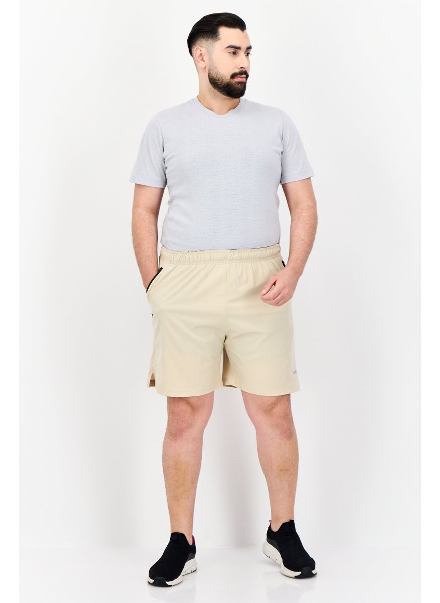 Men Sportswear Fit 7 Inseam Training Shorts, Beige