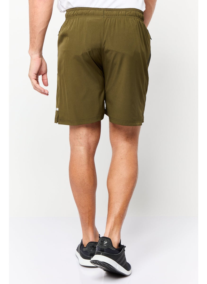 Men 7 Inseam Sportswear Fit Outdoor Shorts, Dark Olive