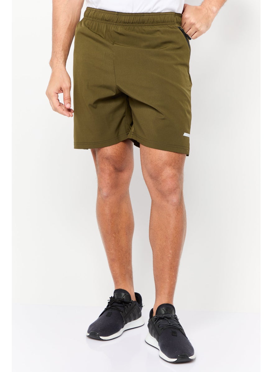 Men 7 Inseam Sportswear Fit Outdoor Shorts, Dark Olive