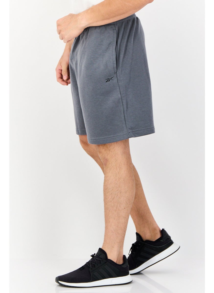 Men Sportswear Fit Brand Logo Training Shorts, Grey