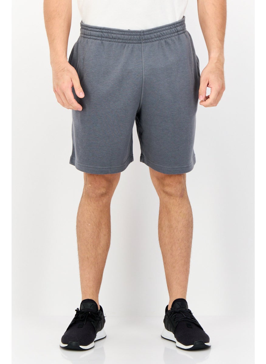 Men Sportswear Fit Brand Logo Training Shorts, Grey