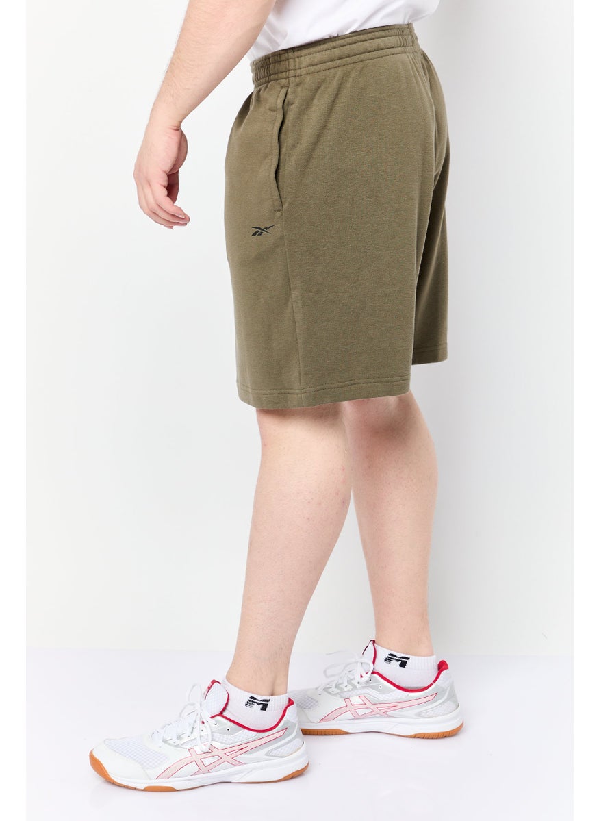 Men Sportswear Fit Training Shorts, Dark Olive