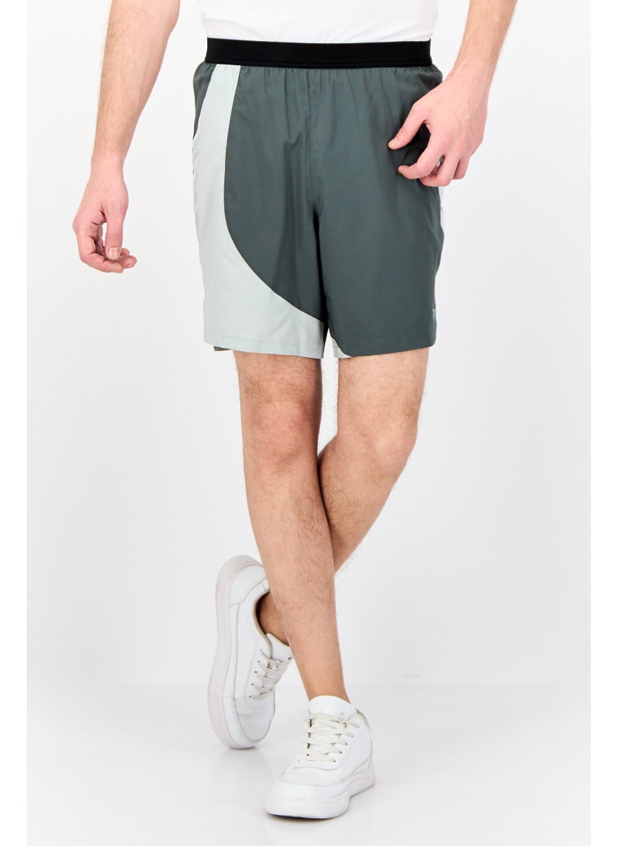 Men Sportswear Fit Running Short, Slate Green