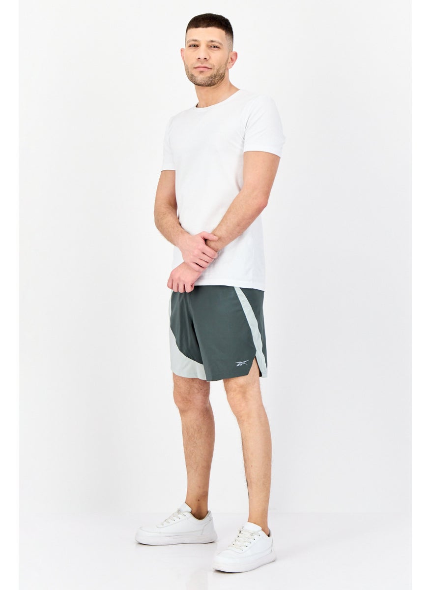 Men Sportswear Fit Running Short, Slate Green