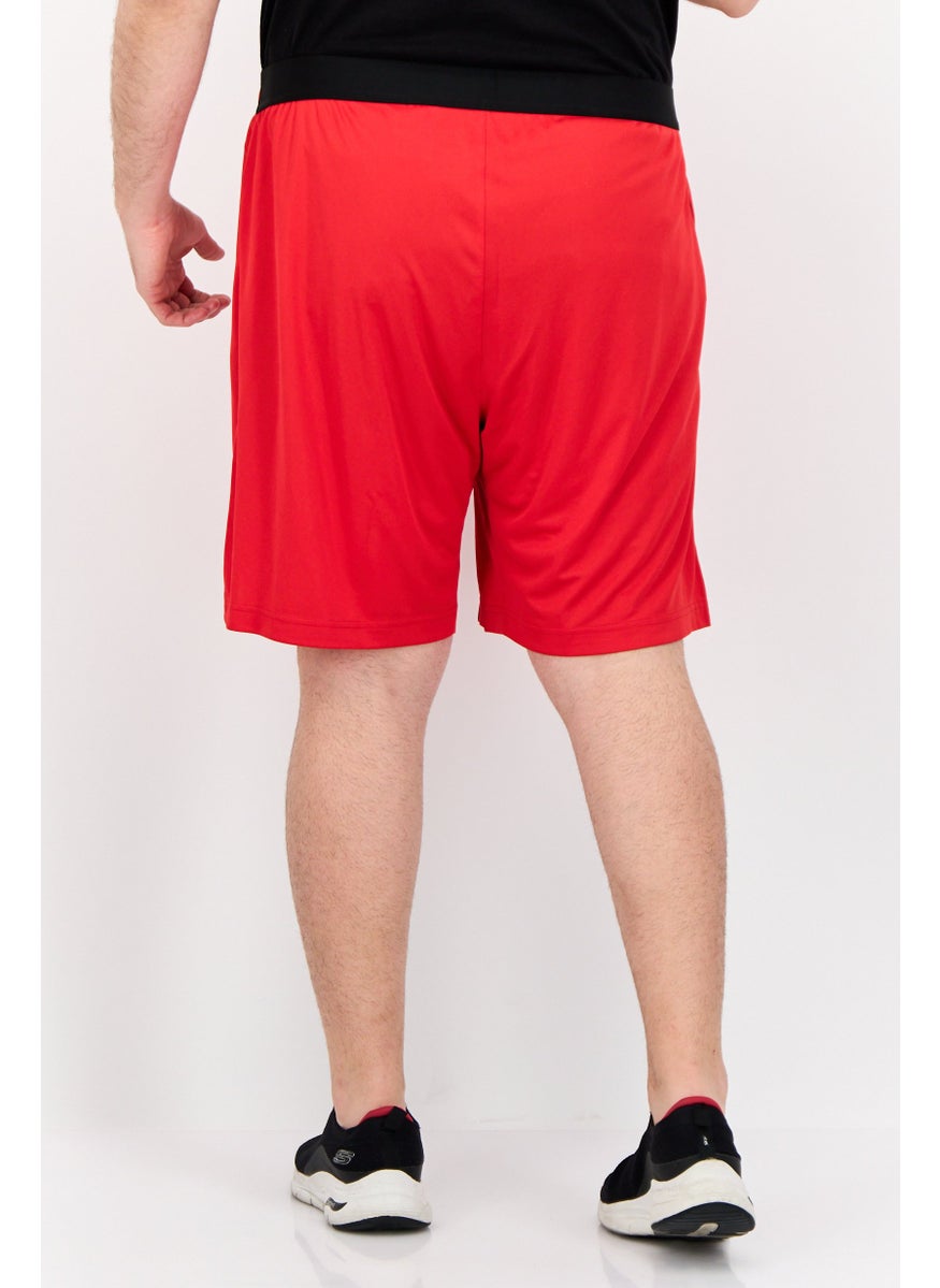 Men Sportswear Fit Brand Logo Outdoor Short, Red