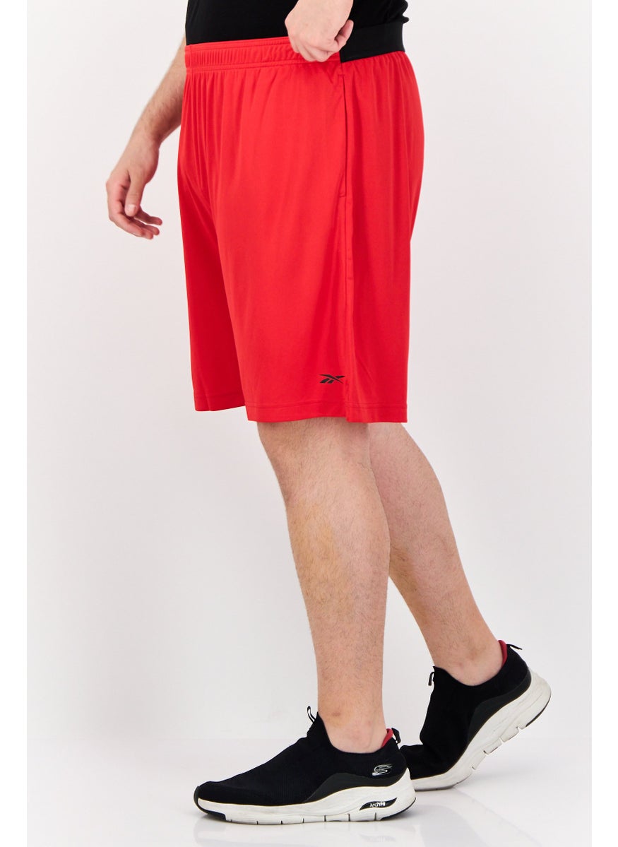 Men Sportswear Fit Brand Logo Outdoor Short, Red