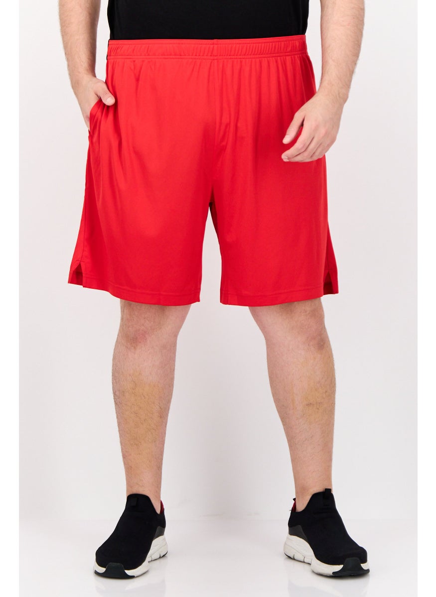 Men Sportswear Fit Brand Logo Outdoor Short, Red