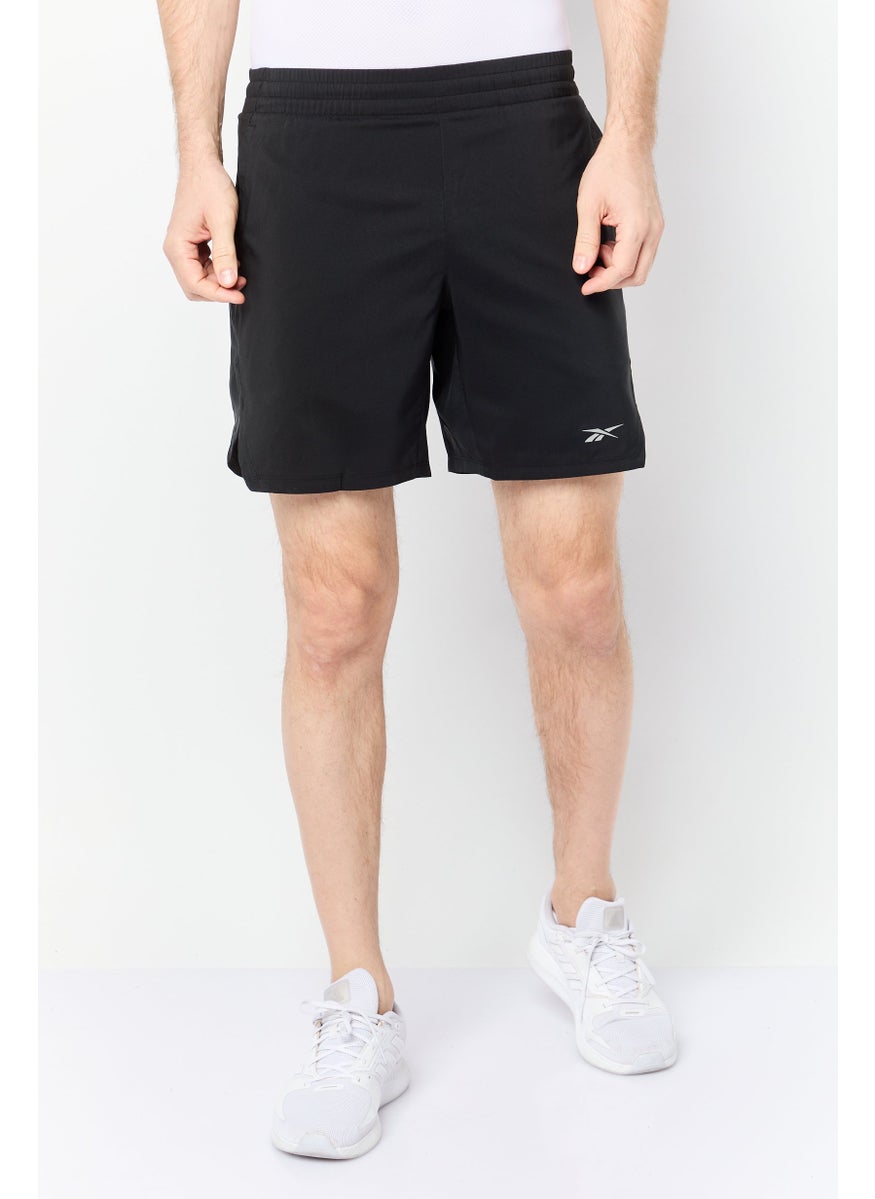 Men Sportswear Fit Running Shorts, Black