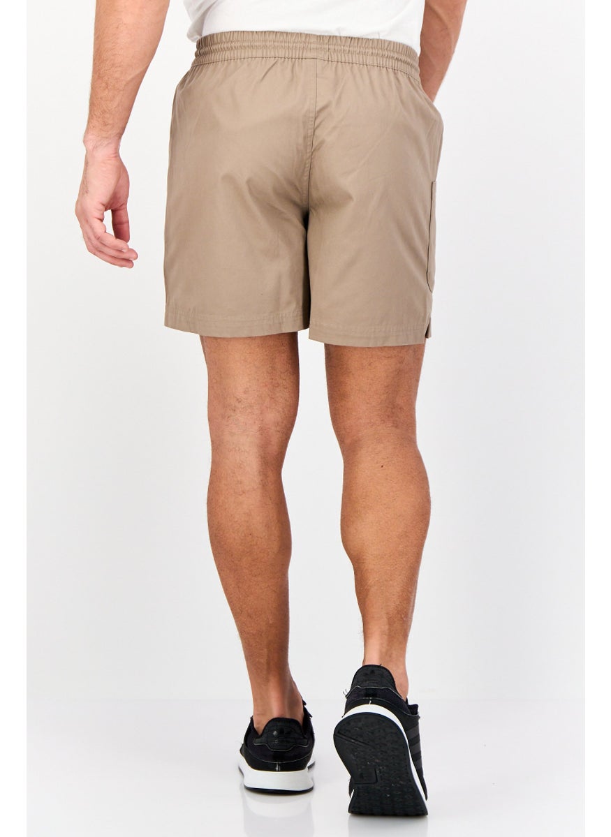 Men Sportswear Fit Outdoor Shorts, Taupe
