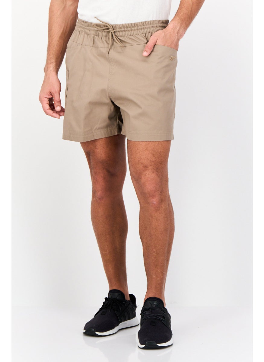 Men Sportswear Fit Outdoor Shorts, Taupe