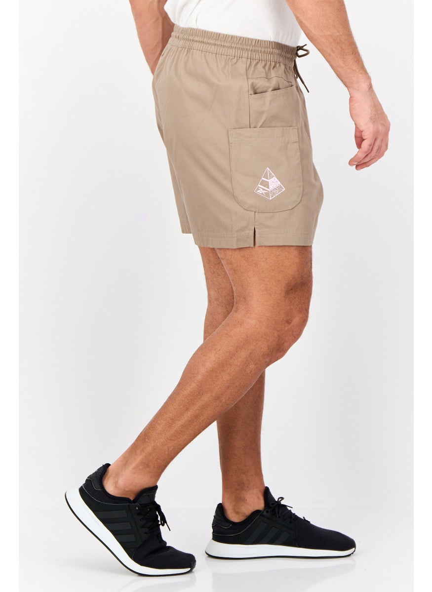Men Sportswear Fit Outdoor Shorts, Taupe