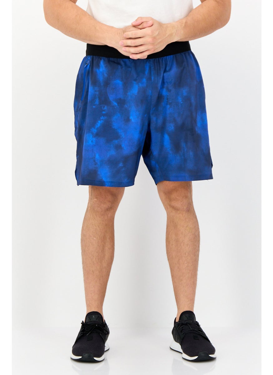Men Sportswear Fit 7 Inseam Brand Training Shorts, Blue