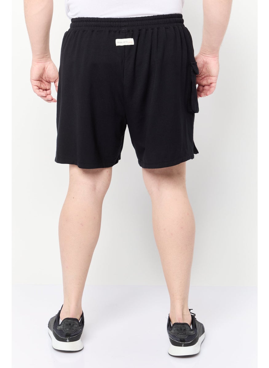 Men Sportswear Fit Training Cycling Shorts, Black