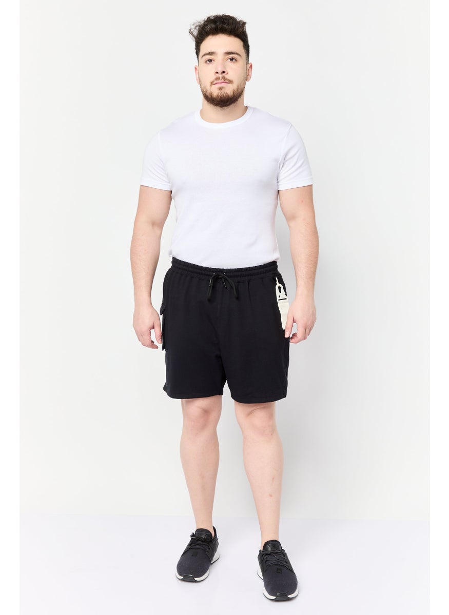 Men Sportswear Fit Training Cycling Shorts, Black