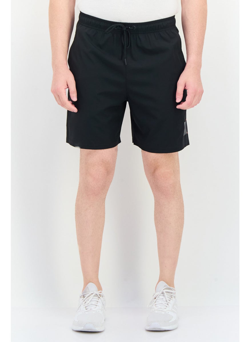Men Sportswear Fit Brand Logo Training Shorts, Black