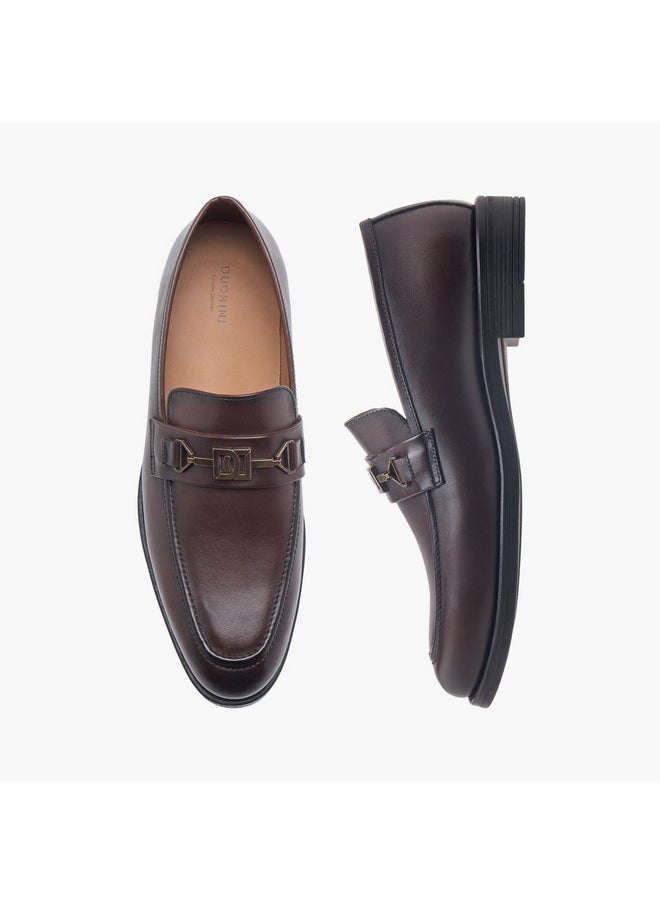 Men's Buckle Detail Slip-On Shoes
