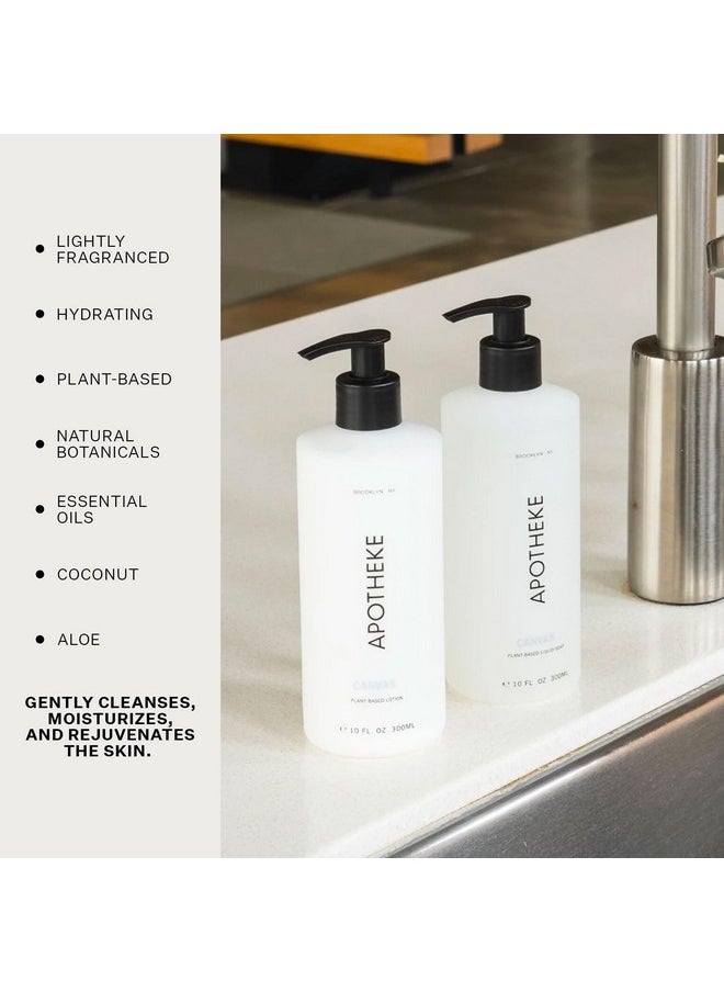 APOTHEKE Liquid Hand Soap, Canvas (10 Fl Oz) - Hydrating Hand Wash with Natural Coconut & Aloe Vera
