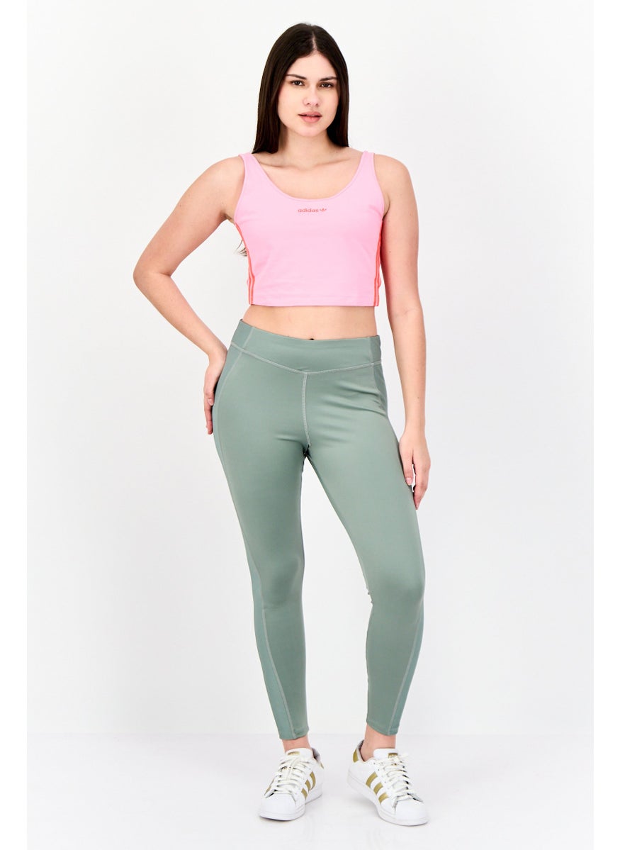 Women Sportswear Fit Sleeveless Training Crop Top, Pink