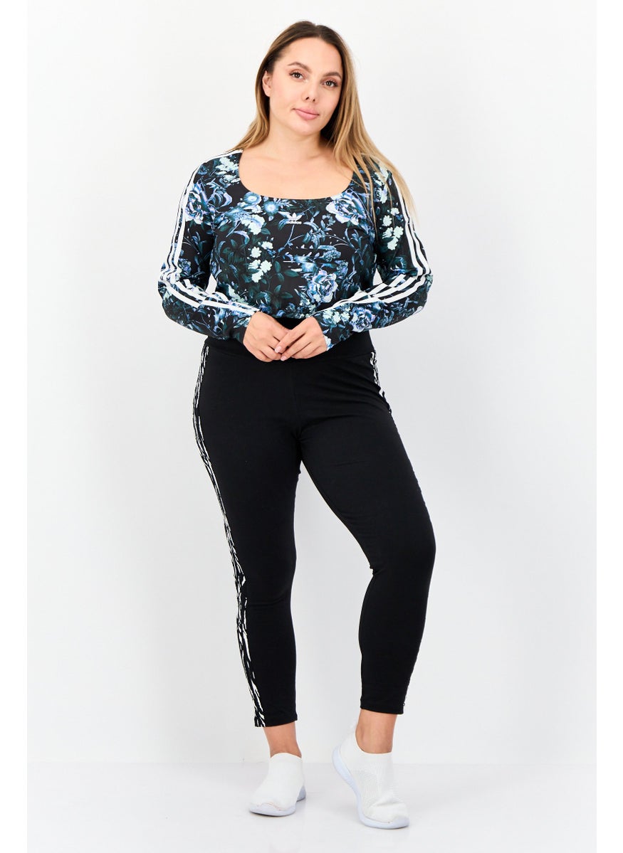 Women Sportswear Fit Long Sleeves Training Crop Top, Black