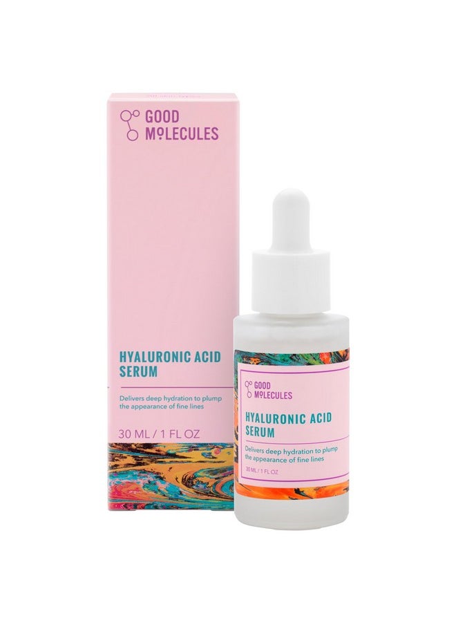 Good Molecules Hyaluronic Acid Serum - Hydrating, Non-greasy formula to Moisturize, Plump - 1% HA, Anti-aging, Water-Based Skincare for Face