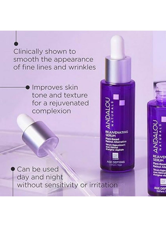 Andalou Naturals Rejuvenating Serum with Plant Based Retinol, 1 Oz