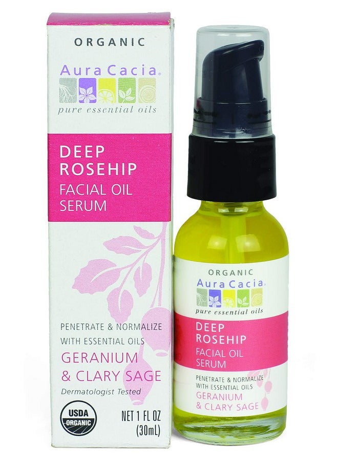 Aura Cacia - Rosehip Restoring Serum | Organic Facial Care | 1 fl. oz.