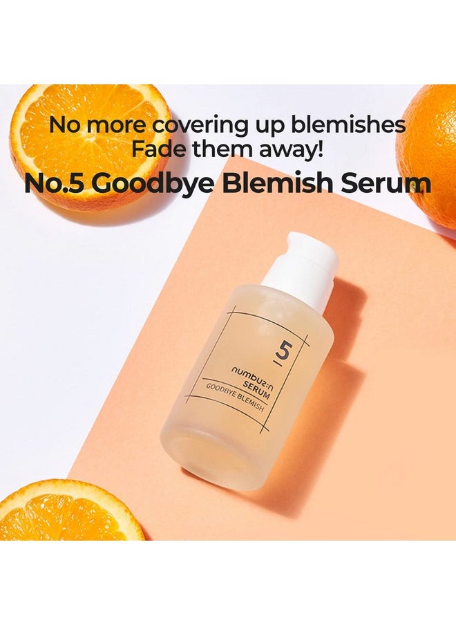numbuzin No.5 Goodbye Blemish Serum | Blemish Serum for Dark Spots, Acne Scars with Vitamin C, Niacinamide, Antioxidant | Lightweight Gel, Korean Skin Care for Face | 1.69 Fl Oz