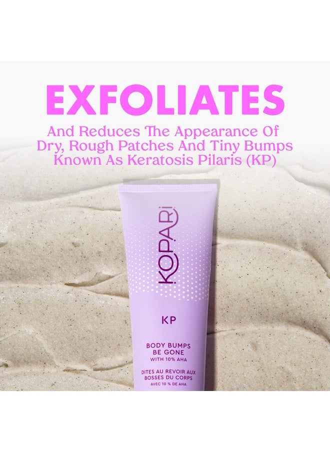 Kopari KP Body Bumps Be Gone Exfoliating Body Scrub with 10% AHA, to Smooth Skin, Reduce Bumps, Decongest Pores, Clarifying, Gently Exfoliate & Wash | 8.45 fl oz Tube