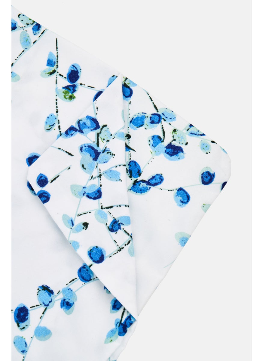 Queen 3 Pcs Allover Print Duvet Set,  Multicolor