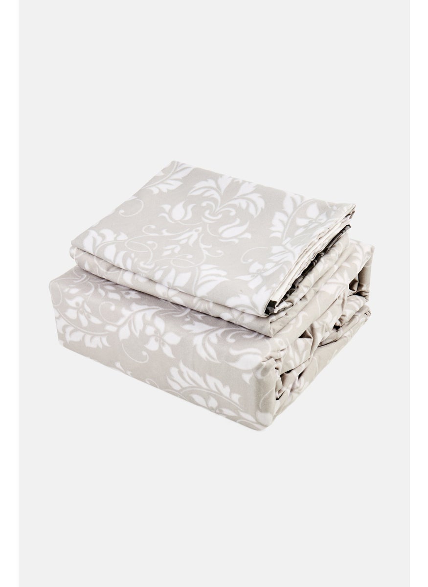 3 Pieces Floral Pattern Soft And Rich Duvet With Pillow Case Set, Multicolor