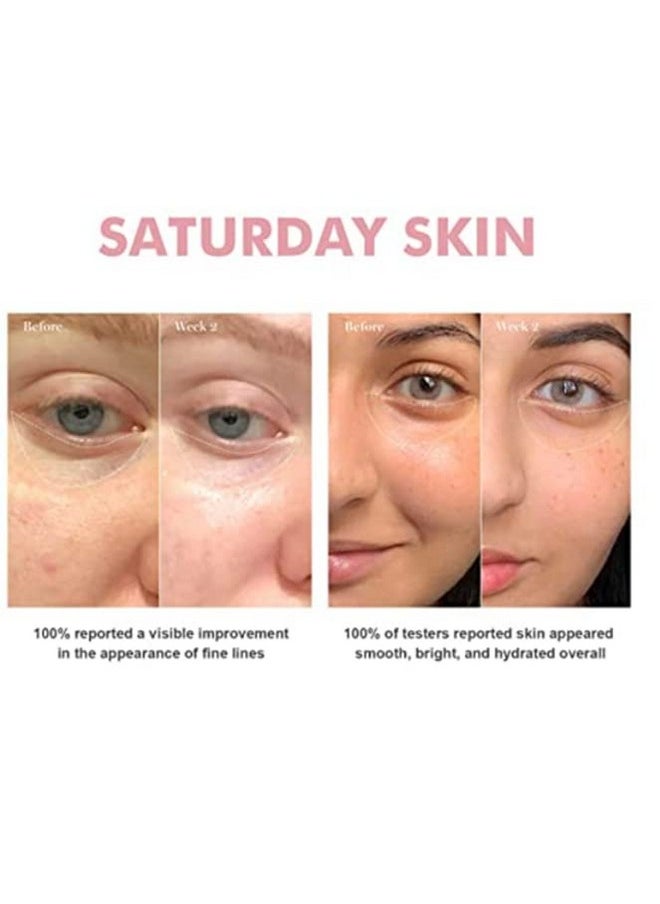 Saturday Skin Wide Awake Brightening Cream Illuminating Eye Cream for Wrinkles, Puffy Eyes+Dark Circles Lightweight, Moisturizing, Deeply Hydrates, Anti Aging Reduce Fine Lines 1.01 Fl Oz (30ml)