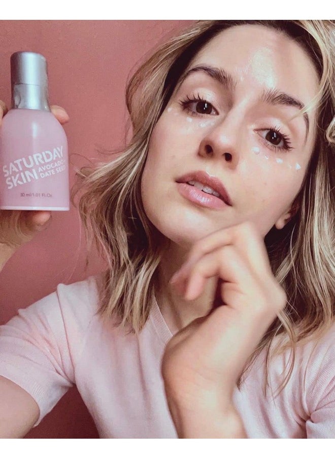 Saturday Skin Wide Awake Brightening Cream Illuminating Eye Cream for Wrinkles, Puffy Eyes+Dark Circles Lightweight, Moisturizing, Deeply Hydrates, Anti Aging Reduce Fine Lines 1.01 Fl Oz (30ml)